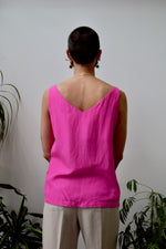 Fushia Silk Tank Top