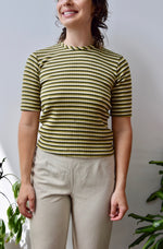 Striped Ribbed Vintage Top