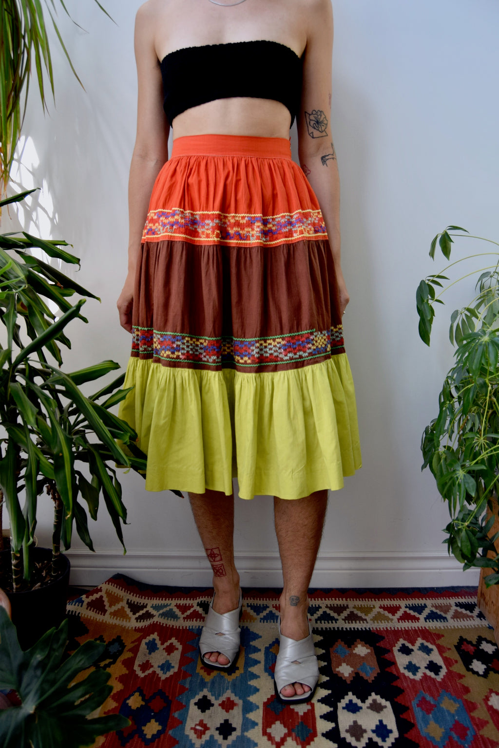 Vintage Cotton Patio Skirt