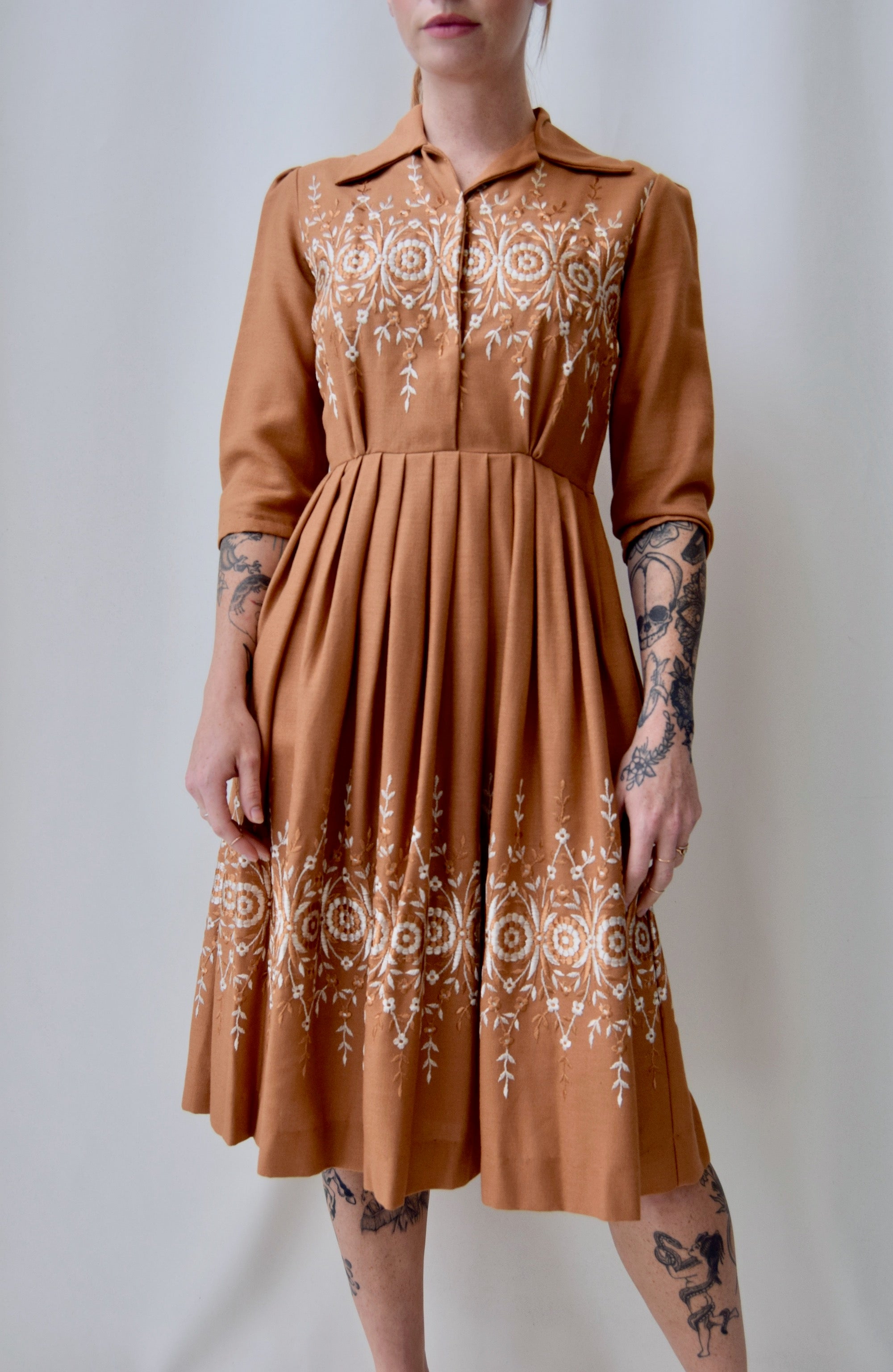 Vintage Embroidered Day Dress