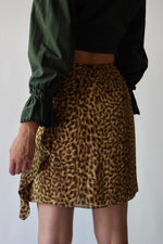 Emanuel Ungaro Silk Cheetah Print Skirt