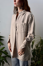 Tan Linen Button Up