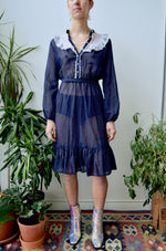 Gauzy Tiny Dot Prairie Dress