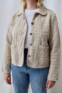 Textured Wheat Grid Jacket