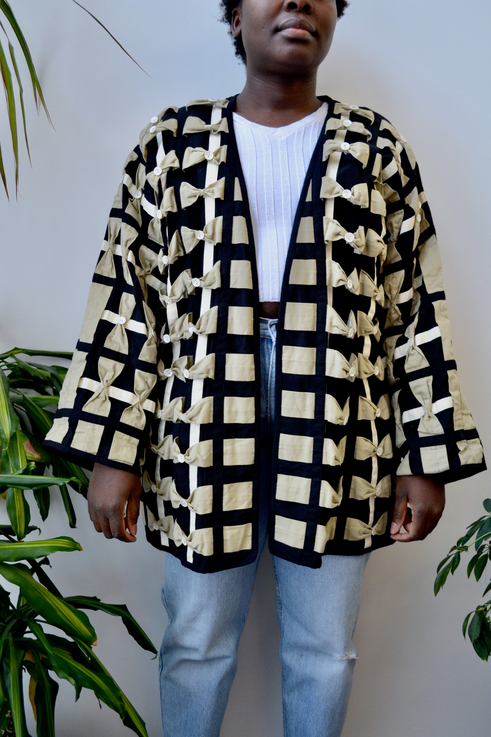 Button Bow Coat