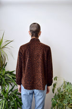 Leopard Cord Button Up