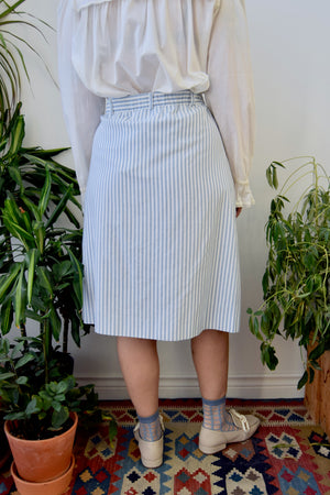Striped Button Down Skirt