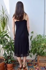 00's Black Bias Cut Dress