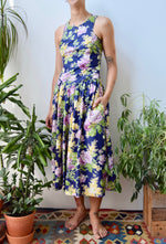 High Neck Wallpaper Floral Dress