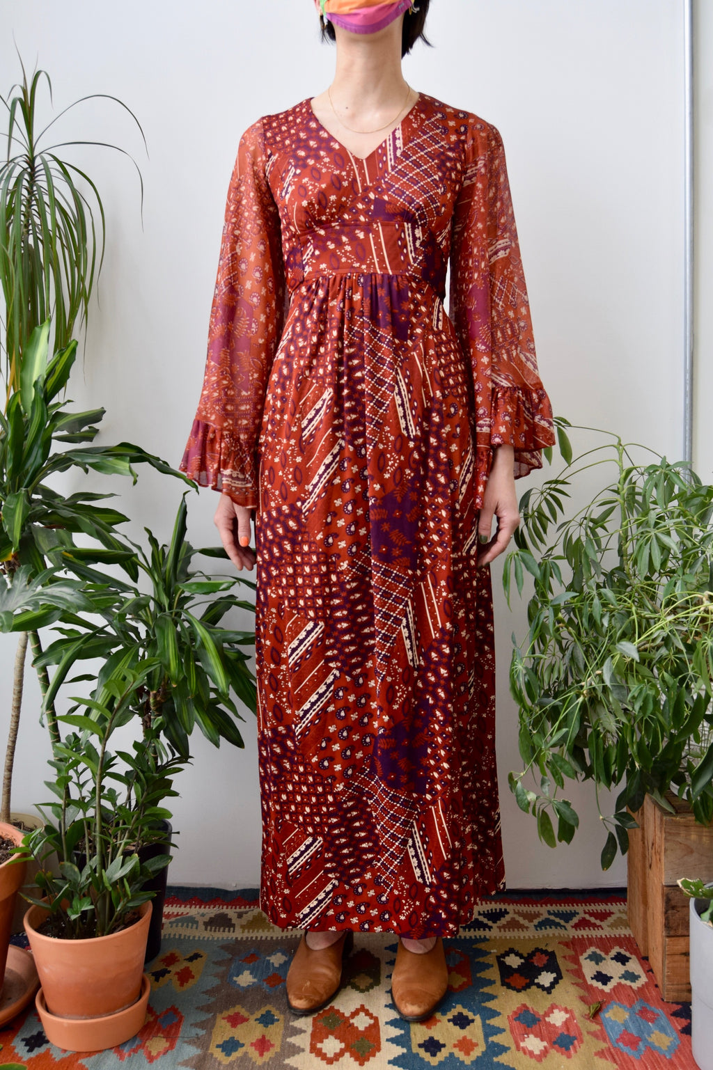 Seventies Sienna Bell Sleeve Dress