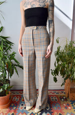 Seventies Pastel Plaid Trousers