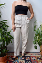 Taupe Pleated Trousers