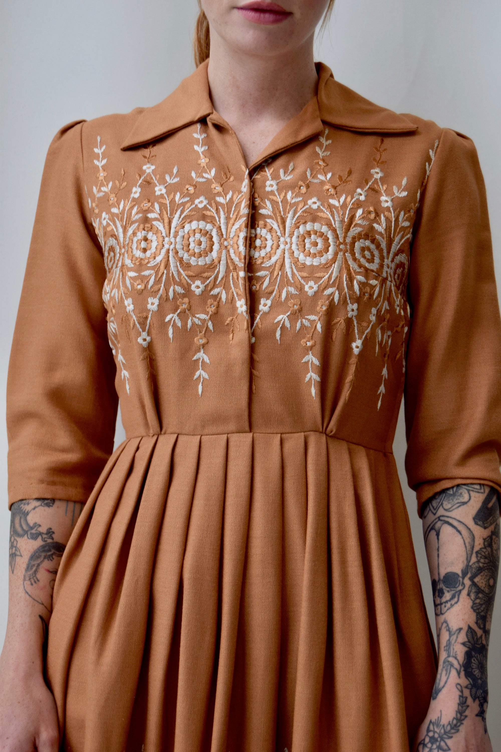 Vintage Embroidered Day Dress