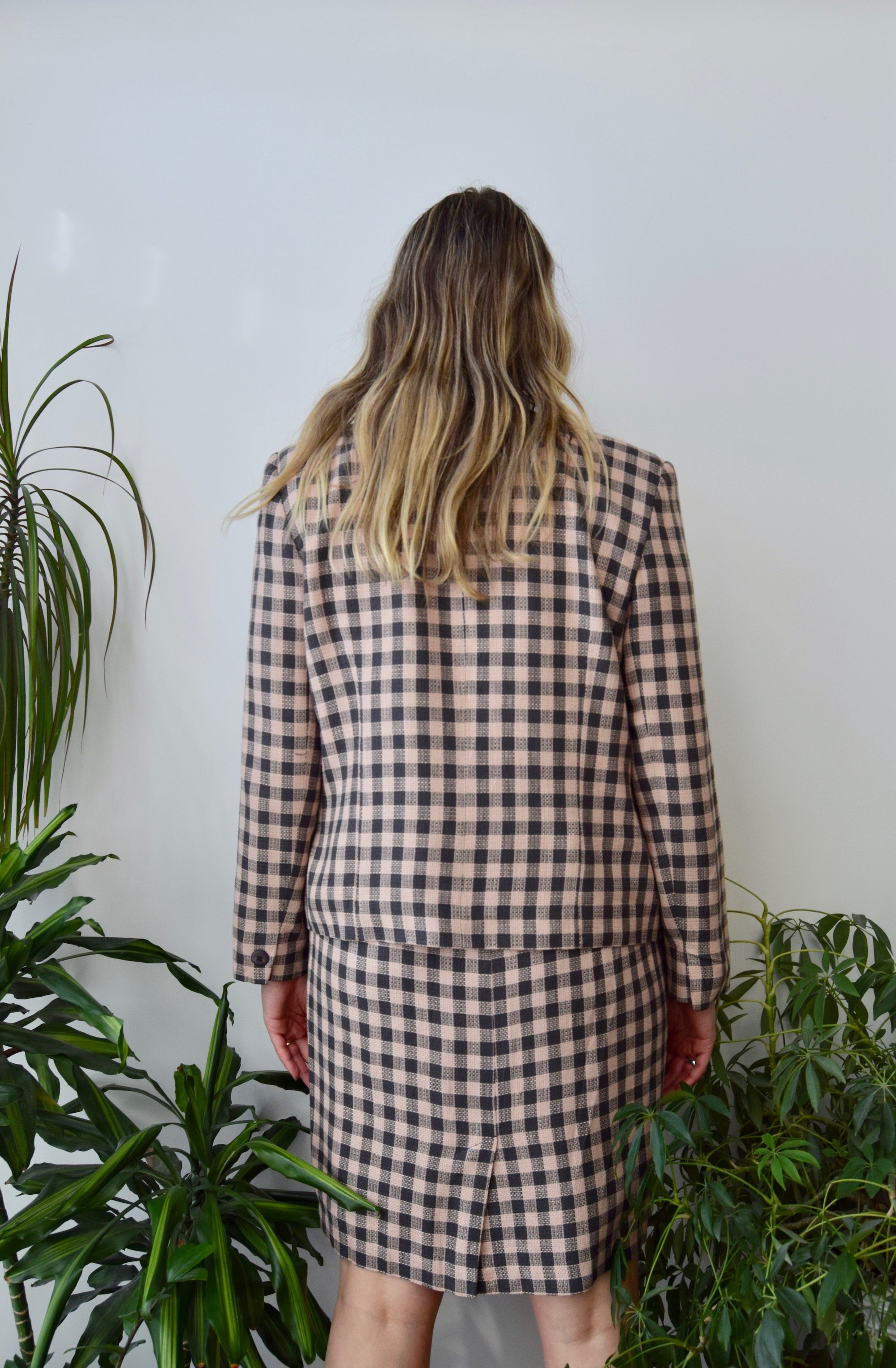 Baby Pink Gingham Suit