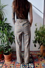 Seventies Pastel Plaid Trousers