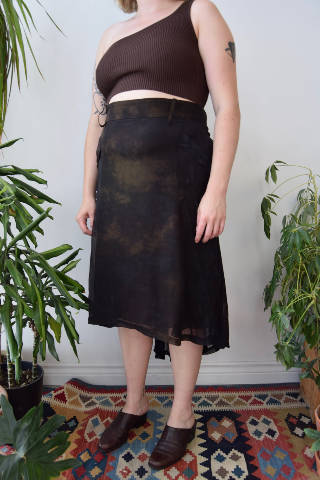 Tye Dye Silk Designer Skirt