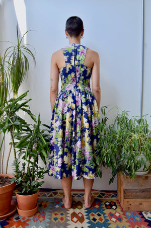 High Neck Wallpaper Floral Dress