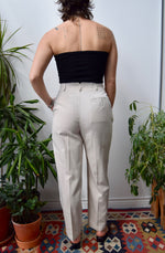 Taupe Pleated Trousers