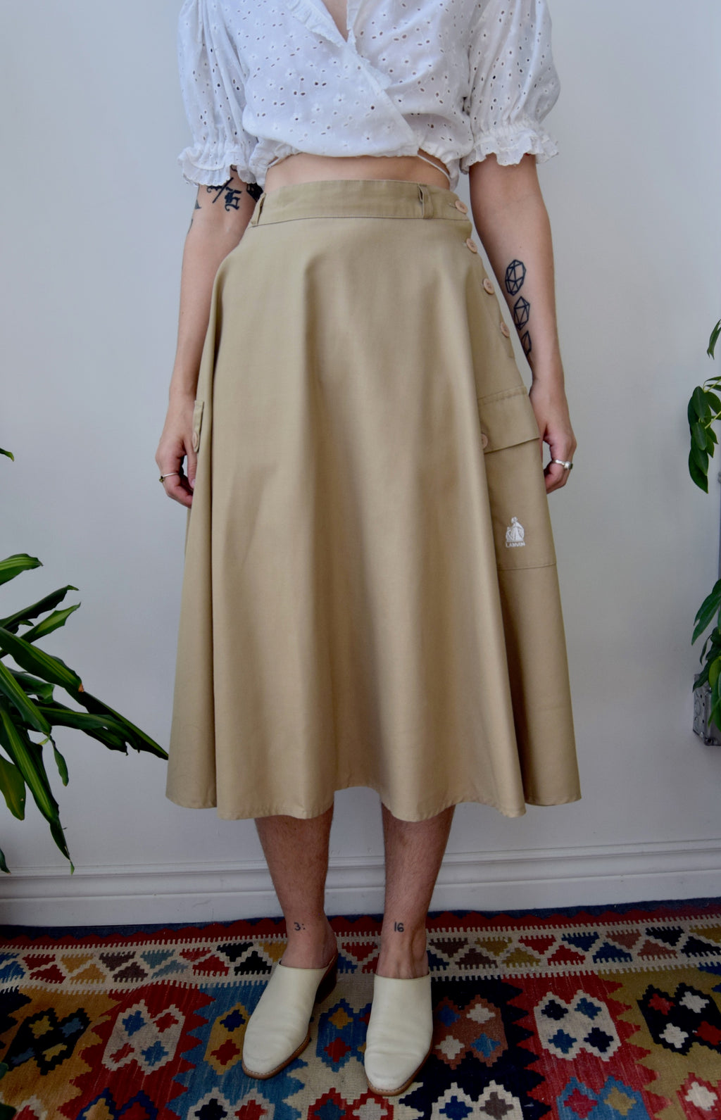 Aline Khaki Designer Skirt