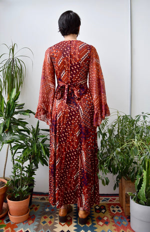 Seventies Sienna Bell Sleeve Dress