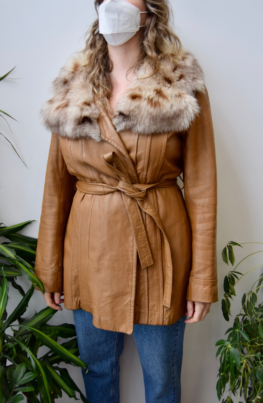 Seventies Leather & Fur Trench