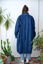 Denim Duffle Duster Coat