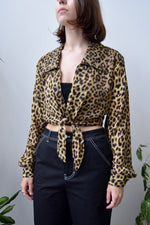 Leopard Tie Top