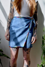 Nineties Denim Wrap Skirt