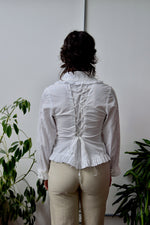 Lace Back Cotton Blouse