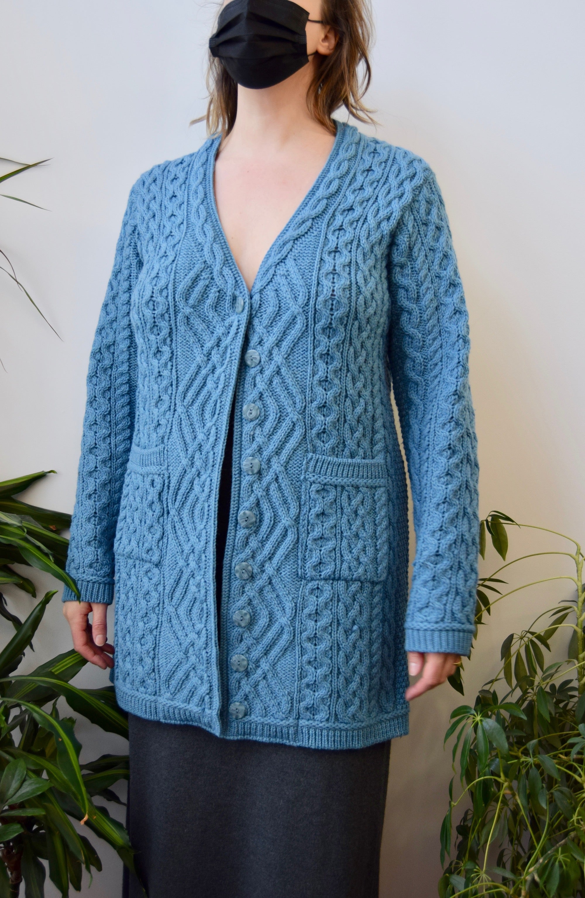 Powder Blue Irish Knit