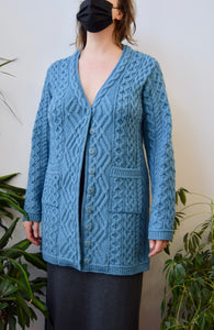 Powder Blue Irish Knit