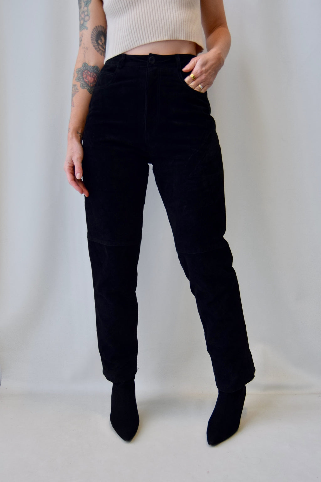 Jeans Style Suede Pants