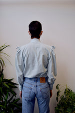 Robin's Egg Eyelet Ruffle Top