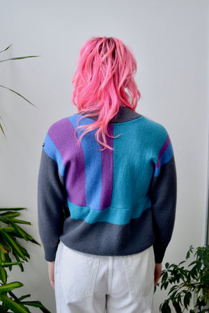 Eighties Colour Block Ski Sweater