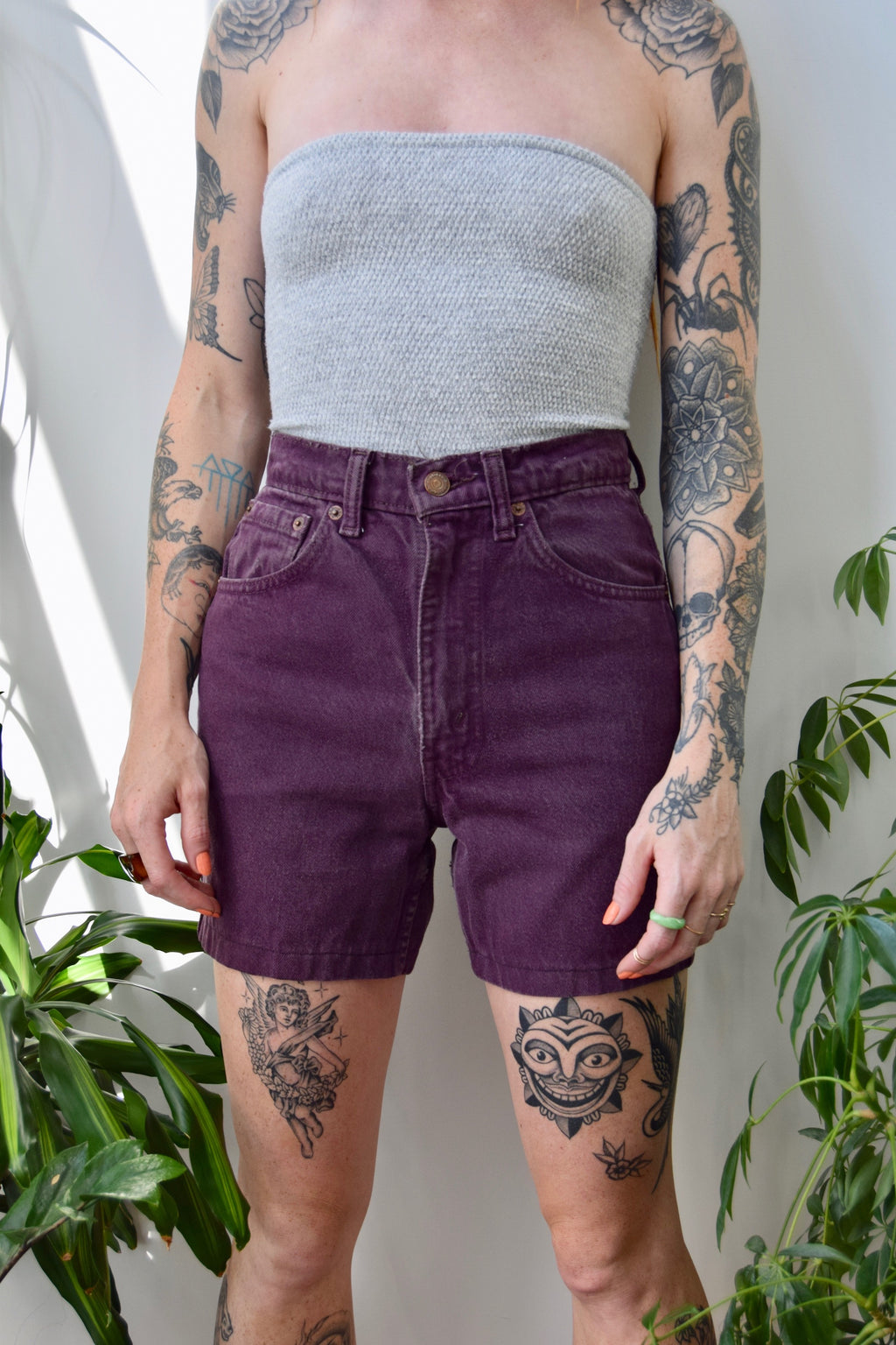 Eggplant Denim Levis Shorts