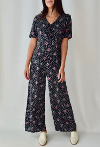 90's Rayon Floral Pantsuit