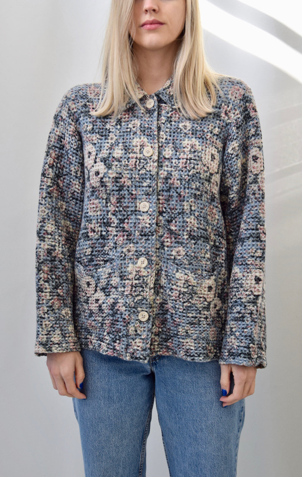 Floral Waffle Chore Coat