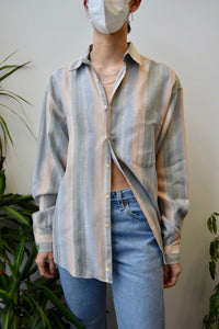 Muted Linen Blend Button Up