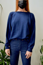 Soft Navy Raglan Sweatshirt