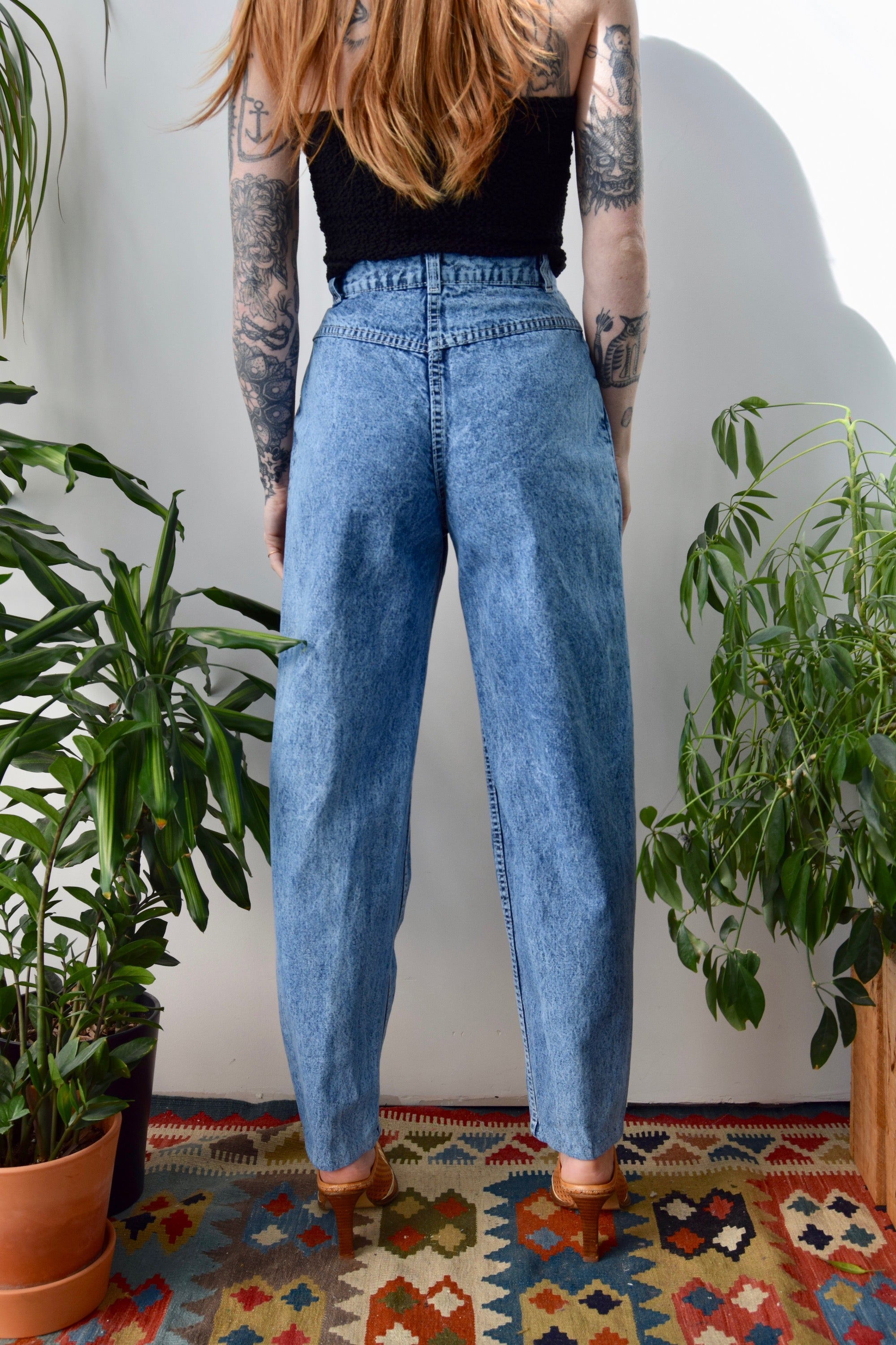 Eighties Baggy Acid Wash Jeans