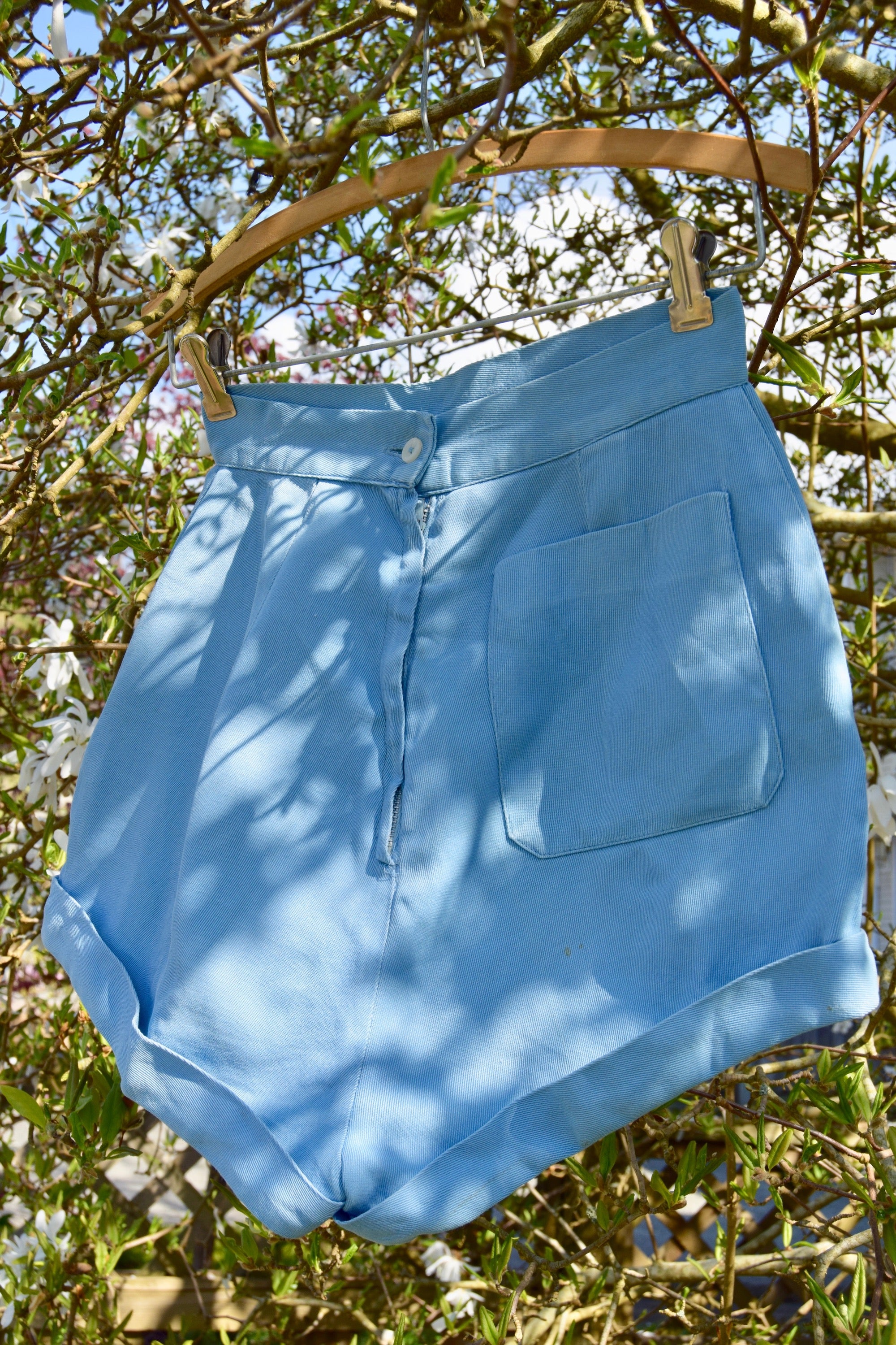 1950's Sky Blue "Queen Casuals" Short Shorts