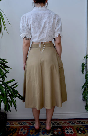 Aline Khaki Designer Skirt