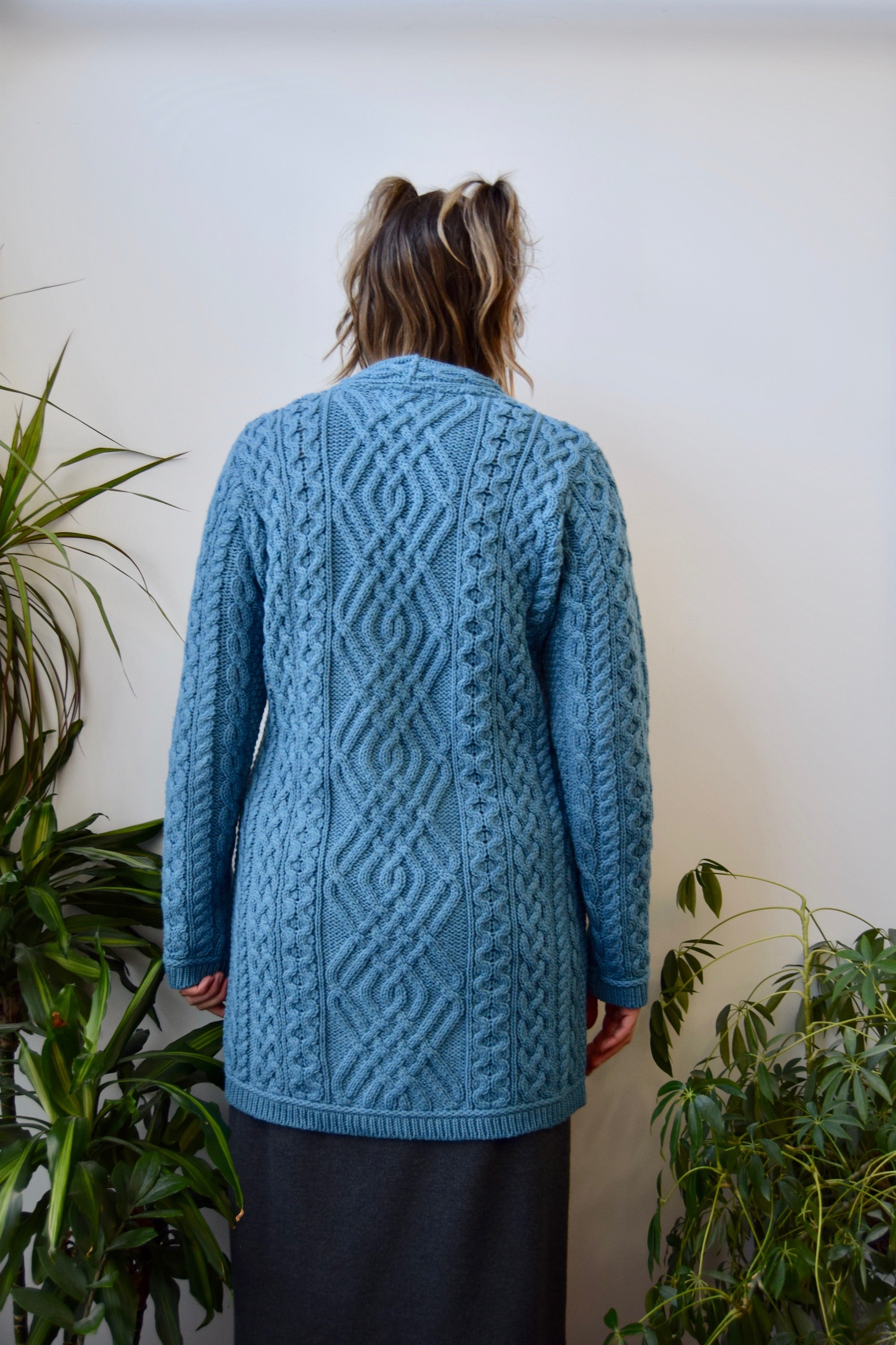 Powder Blue Irish Knit