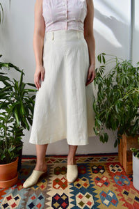 Fluted Linen Skirt
