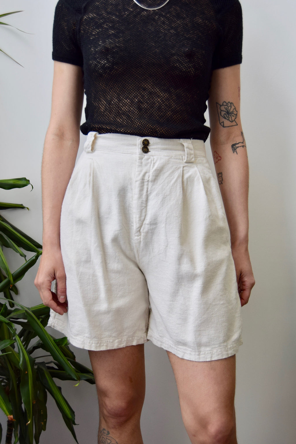 Cotton Linen Trouser Shorts