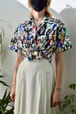 Rainbow Penguin Button Up