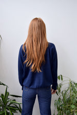 Soft Navy Raglan Sweatshirt