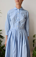 Fifties Robins Egg Cotton Shirtdress