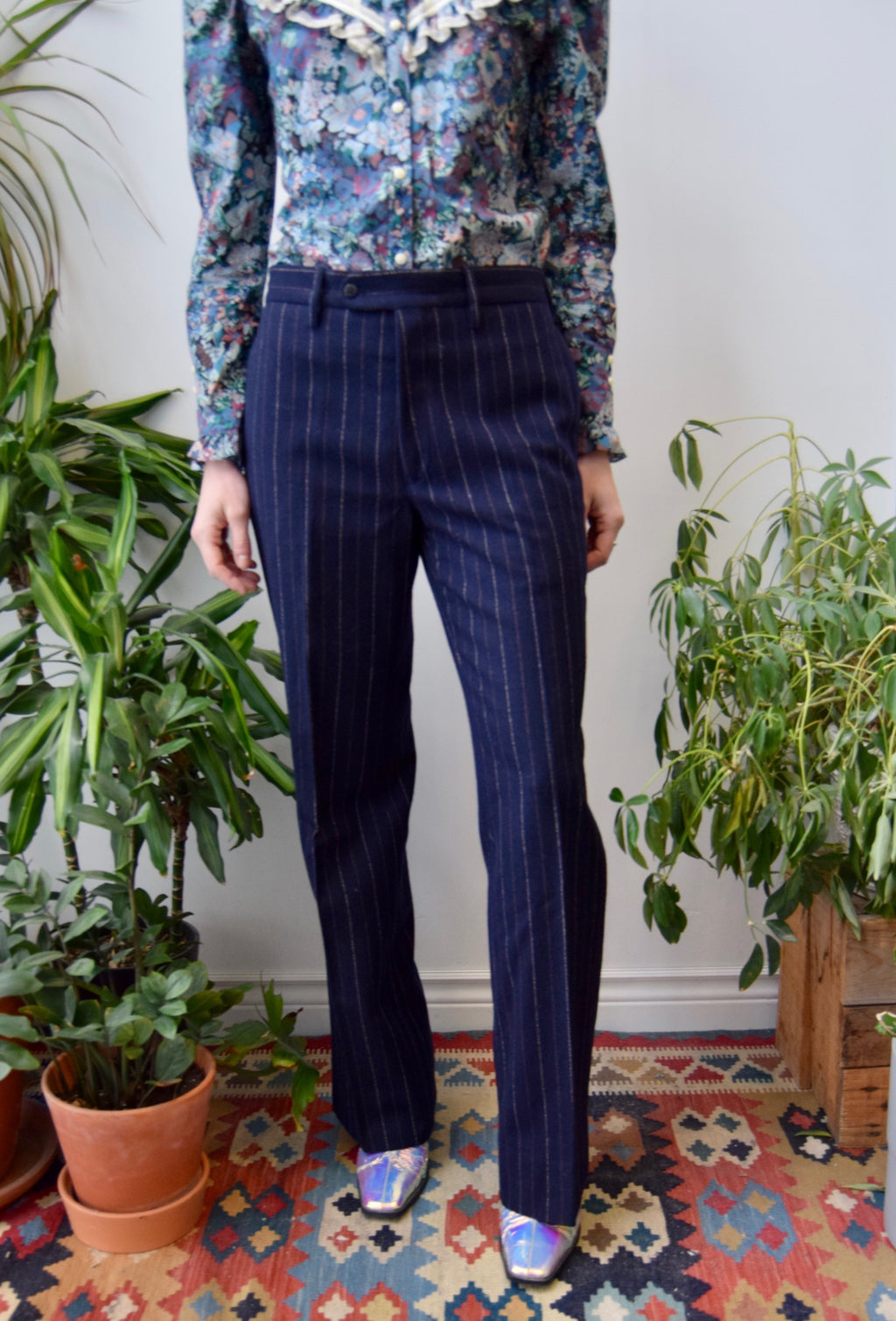 Seventies Designer Wool Trousers