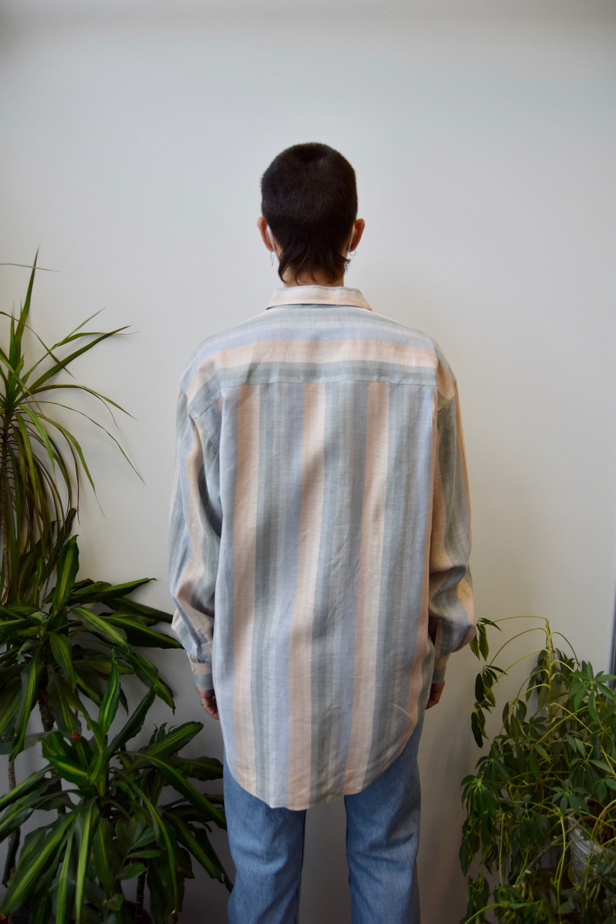 Muted Linen Blend Button Up